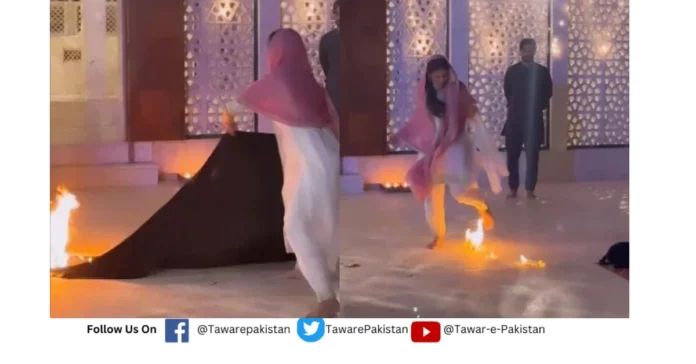 Ayeza Khan Narrowly Escapes Fire During Drama Shoot