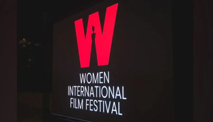 Women International Film Festival (WIFF) logo can be seen on screen during film festival