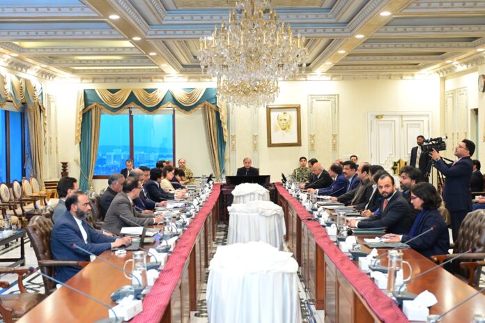 PM Muhammad Shehbaz Sharif chairs an important meeting regarding reforms in the Federal Board of Revenue in connection with the economic recovery agenda of the government on 5 March 2024.