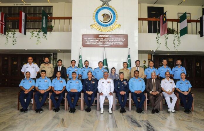 Pak Navy Chief Visits PAF Air War College Institute Faisal