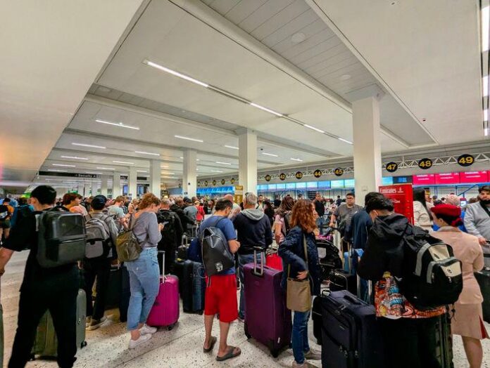 Flight Chaos Due to a Power Outage at Manchester Airport, UK