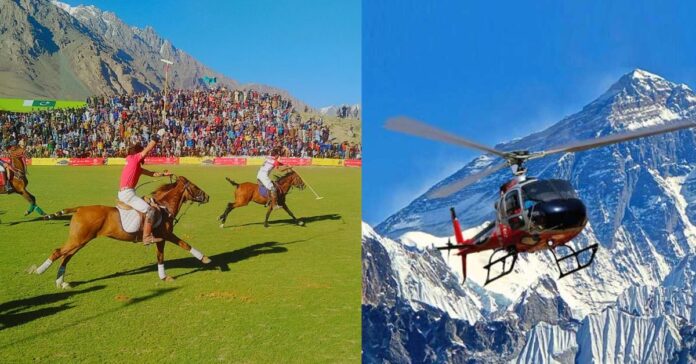 Helicopter Safari Service Introduced for Visitors At the Shandur Polo Festival