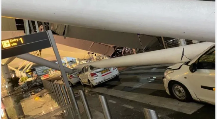 Months after Modi's Inauguration, The Roof of the Delhi Airport Terminal Collapses