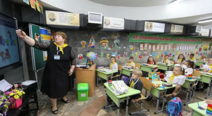 Underground Classrooms Constructed in Kharkiv, Ukraine, After Heavy Shelling