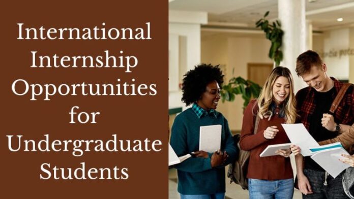 Paid International Undergraduate Internships Abroad 2025