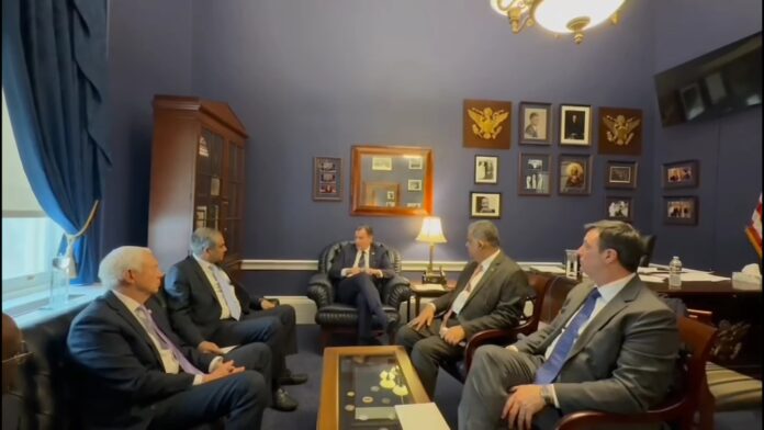 Federal Interior Minister Mohsin Naqvi met with US Congressmen Thomas Richard Suozzi and Jack Bergman in Washington to discuss matters of mutual interest, including Pakistan-US relations and the situation in Afghanistan. Congressman Suozzi, a Democrat, and Congressman Bergman, a Republican, engaged in discussions aimed at fostering stronger bilateral relations between the two countries. During the meeting, Minister Naqvi highlighted the importance of Pakistan’s partnership with the United States and emphasized the country’s desire to enhance cooperation across all sectors. He extended an invitation to the Congressmen to visit Pakistan, expressing confidence that such visits would contribute to strengthening ties and promoting mutual understanding. Naqvi reiterated Pakistan’s commitment to fostering a productive relationship with the US, underscoring the value of collaboration in addressing shared challenges. Congressman Suozzi expressed his commitment to deepening relations with Pakistan and accepted the invitation, stating that he would visit the country in the near future. He acknowledged the significance of maintaining open channels of communication and collaboration between the two nations to address regional and global issues effectively. Additionally, both sides discussed the upcoming Pakistan Caucus Conference, scheduled to be held in Washington, DC, on April 30. The conference aims to provide a platform to further enhance dialogue and cooperation between Pakistan and the United States. Pakistan’s Ambassador to the United States, Rizwan Saeed Sheikh, was also present during the meeting. His participation highlighted the embassy's ongoing efforts to strengthen diplomatic ties and facilitate productive engagements between officials from both countries. This high-level meeting reflected the shared commitment of Pakistan and the United States to advancing their partnership and addressing common challenges. With plans for future visits and collaborative initiatives like the Pakistan Caucus Conference, the dialogue underscored the potential for enhanced bilateral relations in the years ahead.